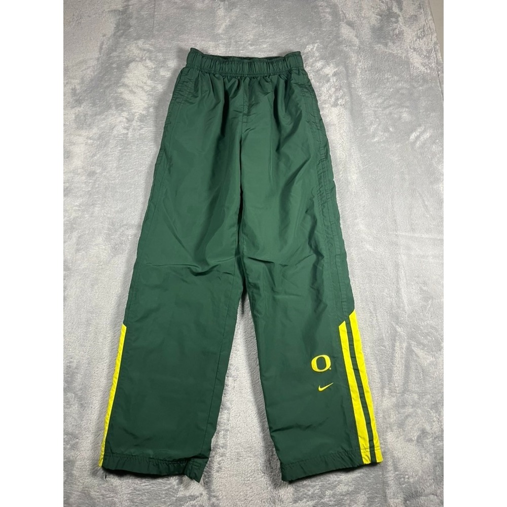 VTG Nike Men's Oregon Ducks Windpants Team Green M Y2K Baggy Wide Leg Football